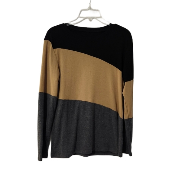 Minetom  Women's  Size M Colorblock  Long sleeve  Pullover  Casual  Tunic Top - Picture 5 of 10